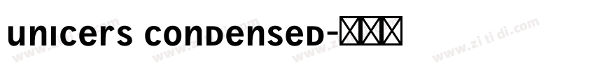unicers condensed字体转换
